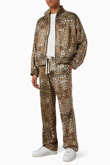 Leopard Piped Track Pants