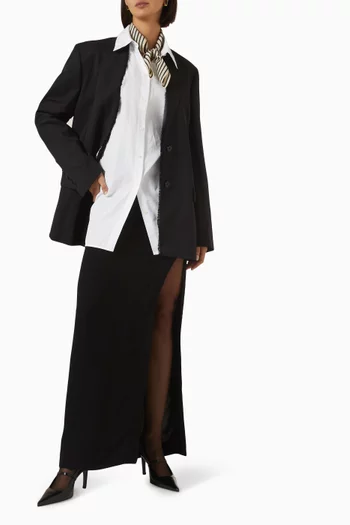 Raw-lapel Jacket in Wool