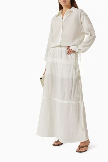 Drawstring Skirt in Organic Cotton