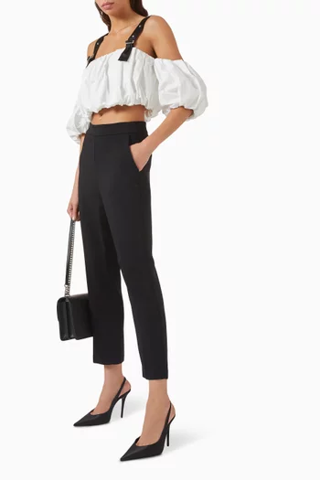 Off-shoulder Crop Top in Cotton
