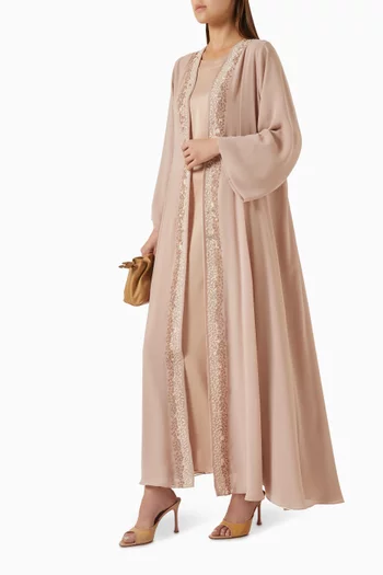 Embroidered Abaya Set