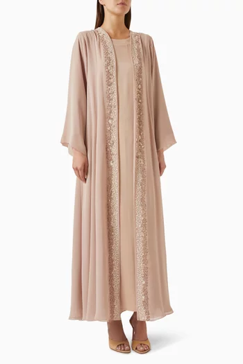 Embroidered Abaya Set