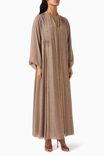 Sequin-embellished Abaya Set