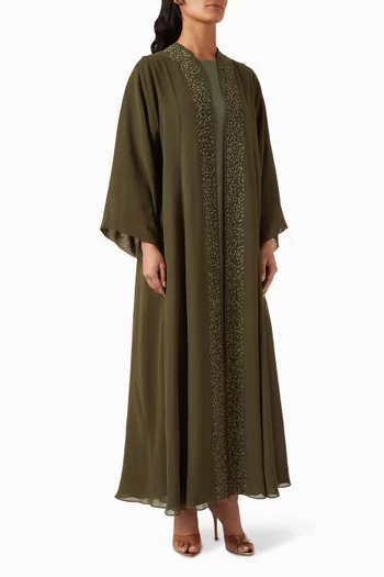Embroidered Abaya Set