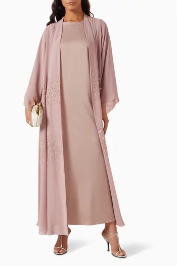 Sequin-embellished Abaya Set