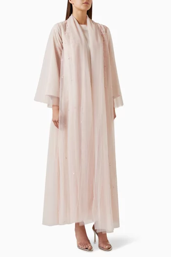 Sequin-embellished Abaya Set
