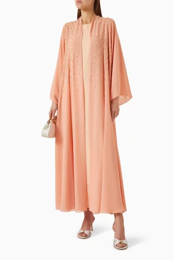 Sequin-embellished Abaya Set