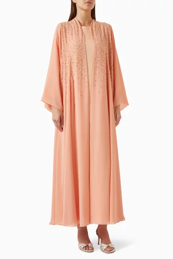 Sequin-embellished Abaya Set