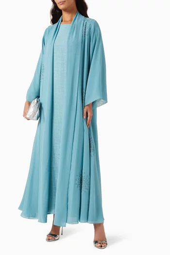 Bead-embellished Abaya Set