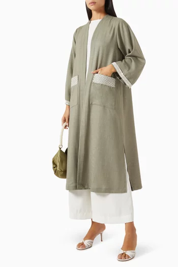 Four-piece Co-ord Set in Crepe & Linen