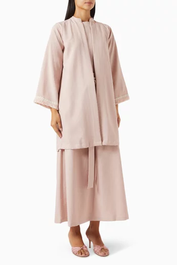 Four-piece Co-ord Set in Cotton & Linen