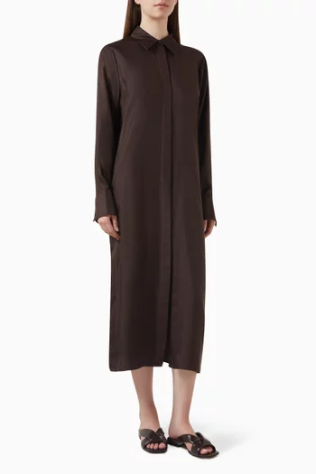 Open-back Wrap Dress in Silk