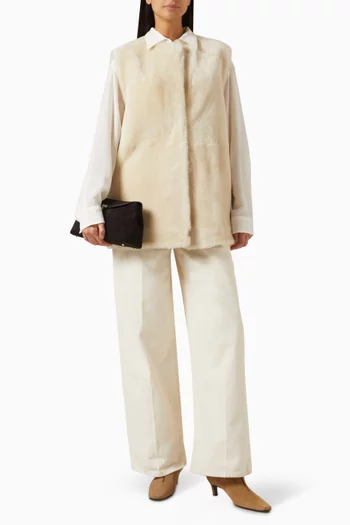 Plush Shearling Vest in Lamb Leather