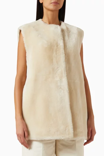 Plush Shearling Vest in Lamb Leather