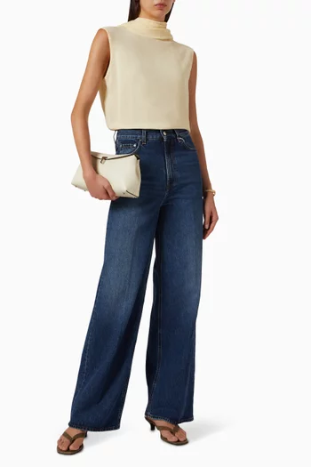 بلوزة بقصة واسعة وكاب فيسكوز وصوف