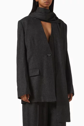 Scarf Blazer in Viscose Blend