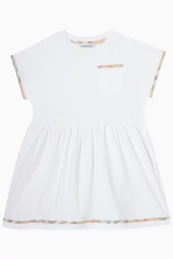 Check Dress & Bloomers in Cotton