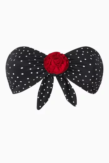 Acapulco Rose-appliqué Bikini Top in ECONYL®