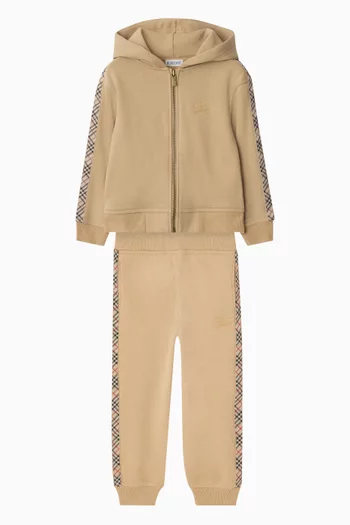 بنطال رياضي بنقشة مربعات قطن