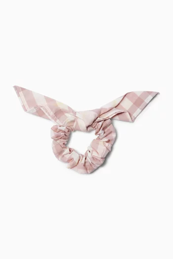 Check Scrunchie in Cotton