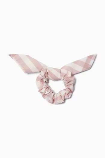 Check Scrunchie in Cotton
