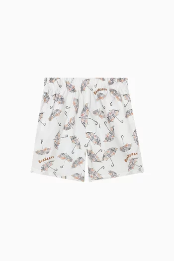 Check Umbrella Shorts in Cotton