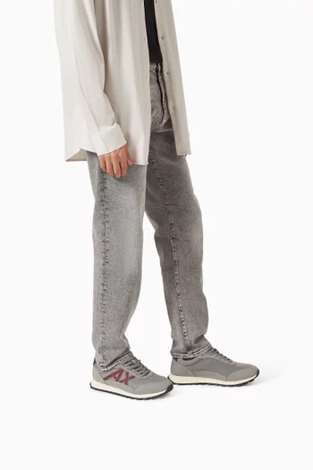 Drop Side Logo Sneakers in Mesh