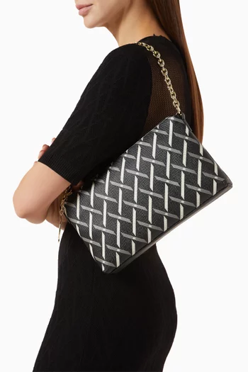 Printed Shoulder bag in Faux Leather