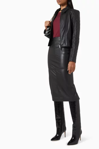 Slim-fit Jacket in Leather