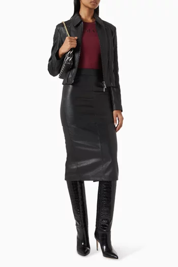 Pencil Skirt in Leather