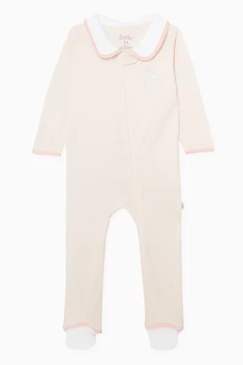 Bunny Smart-zip Sleepsuit in Organic Cotton