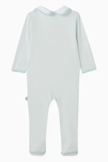 Teddy Smart-zip Sleepsuit in Organic Cotton