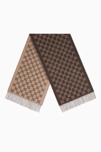 وشاح بنقشة حرفي GG كشمير