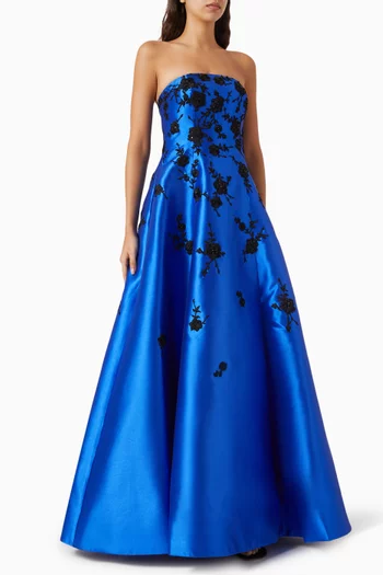 Embellished Off-shoulder Gown