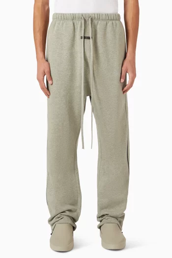 Relaxed Piped Sweatpants in Fleece