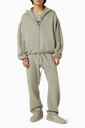 Modern Piped Track Jacket in Fleece
