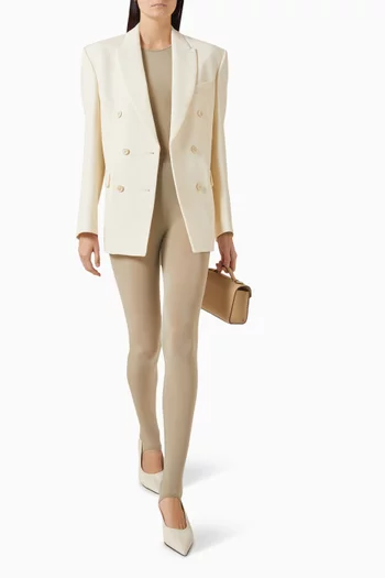 Sheer Stirrups Leggings in Nylon Blend