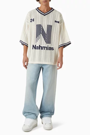 Tech “N” Football T-shirt in Cotton Knit