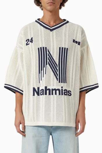 Tech “N” Football T-shirt in Cotton Knit