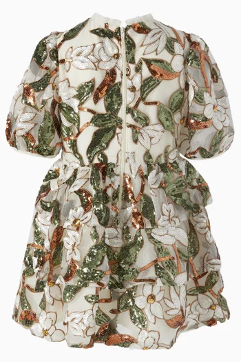 Maddie Sequin Floral Mini Dress