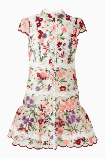 فستان آنيا قصير مطرز