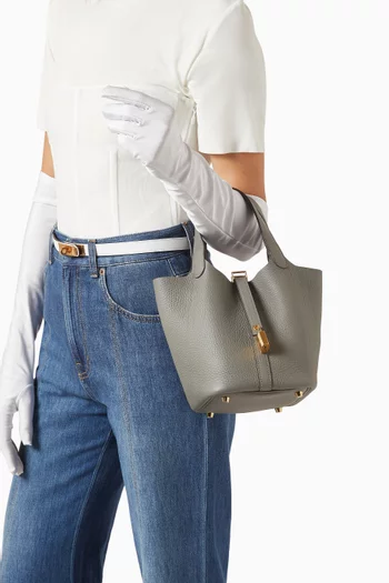 Unused Picotin 18 Bag in Taurillon Clemence Leather
