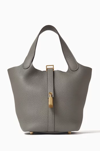 Unused Picotin 18 Bag in Taurillon Clemence Leather