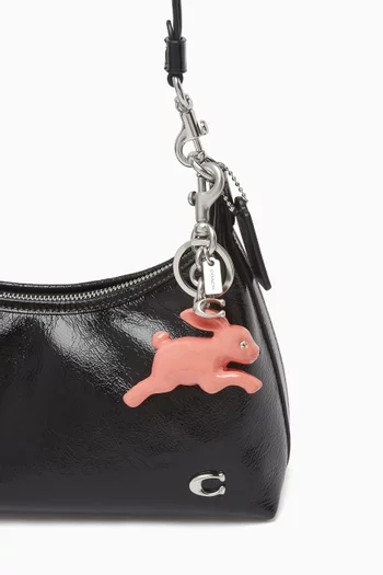 Bunny Bag Charm in Silver-tone Metal