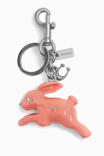Bunny Bag Charm in Silver-tone Metal