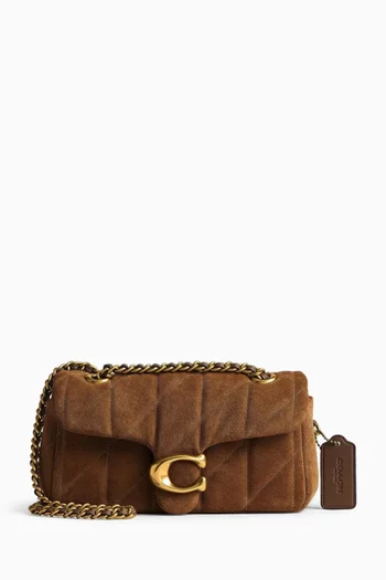 Tabby 20 Quilted Shoulder Bag in Suede