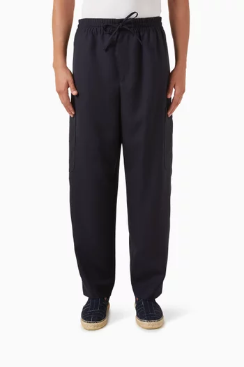Cargo Jogging Pants in Virgin Wool