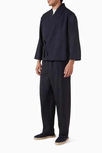 جاكيت بتصميم كيمونو صوف بكر