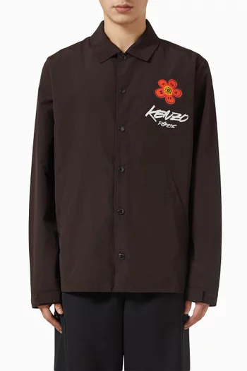 جاكيت بتصميم غير مبطن مزين بزهرة بوكي