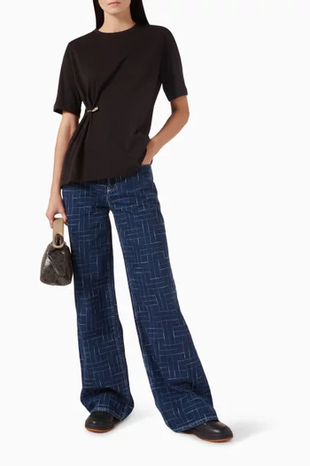 Kenzo Weave Wide-leg Jeans in Japanese Denim